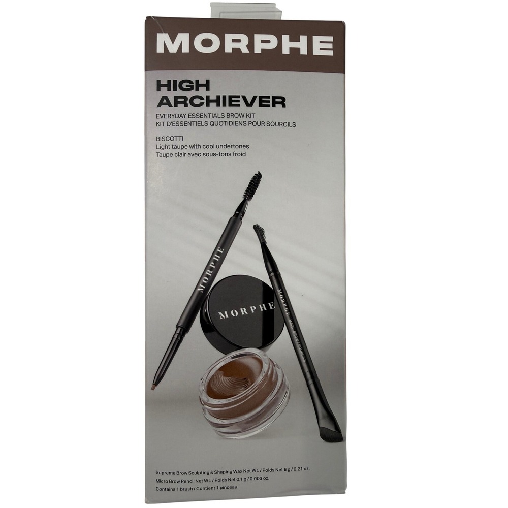 Morphe High Archiever Everyday Essentials Brow Kit Biscotti Light Taupe 3 Piece